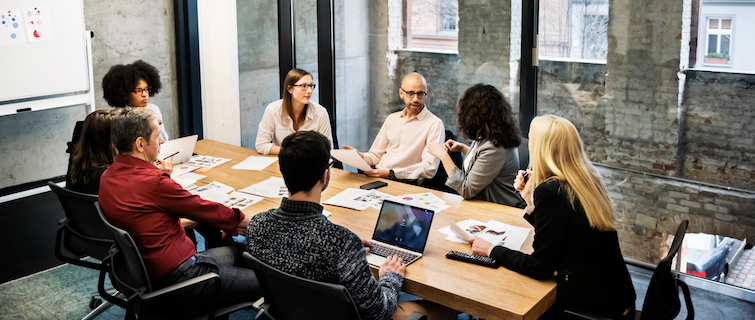 Picture of a group meeting in an office