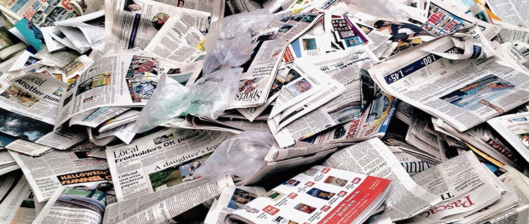 Stack of newspapers