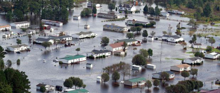 Historic flooding in North Carolina. Hurricane Florence, September, 2018.