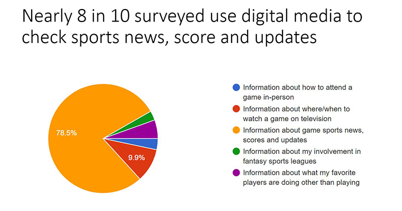 Sports Digital Media pie Chart